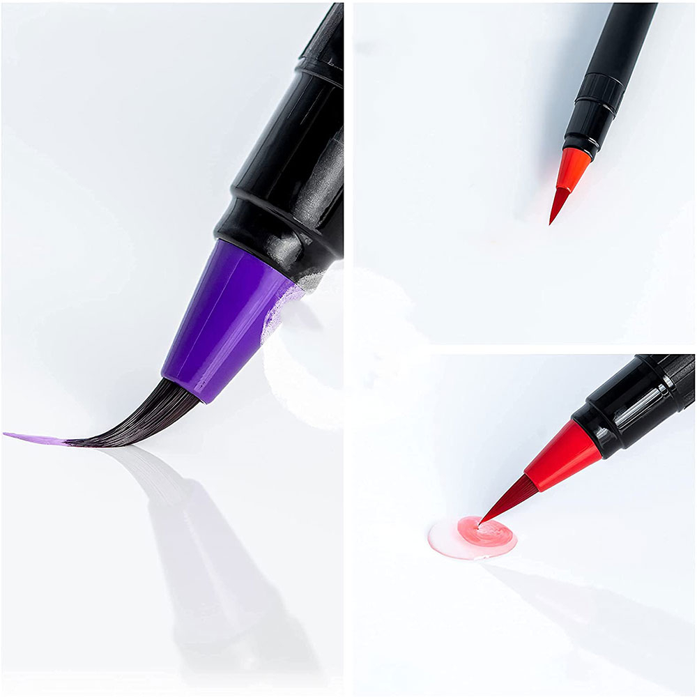 (48er Set) Künstler Doppelspitz Mal Filzstifte Dual Brush Pen Fineliner / Handlettering Stifte