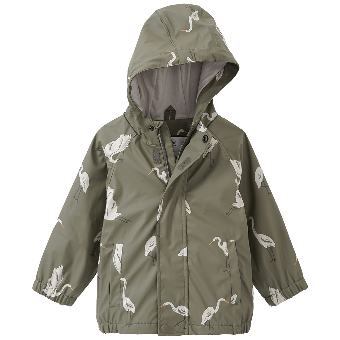 Topomini Pure Collection Baby Regenjacke mit recyceltem Material oliv