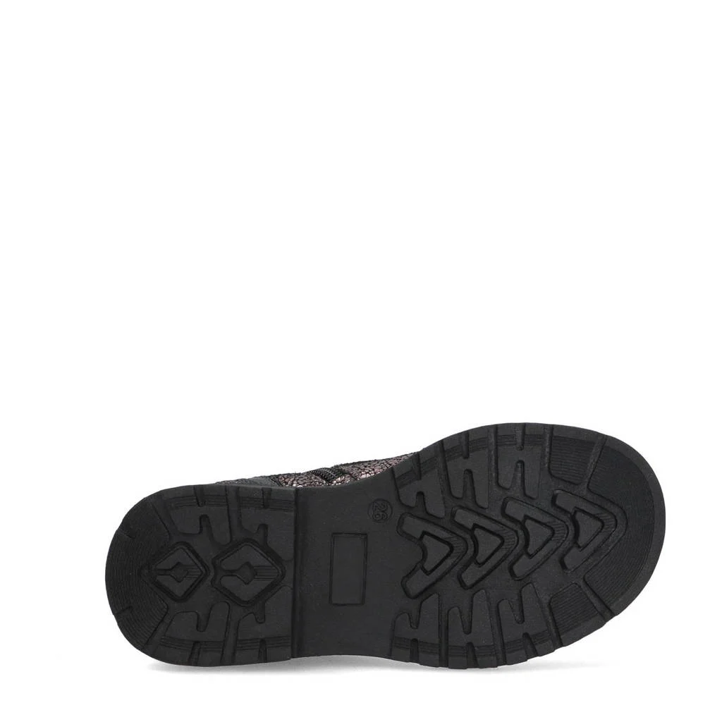 BunniesJR Tina Trotsleren veterboots grijs metallic