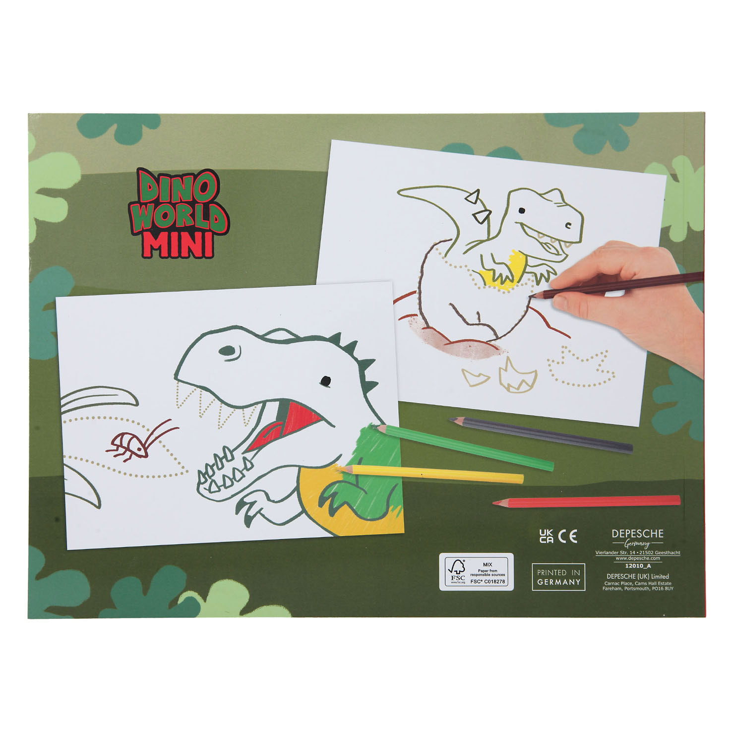 Dino World Stip naar Stip Kleurboek Mini Dino
