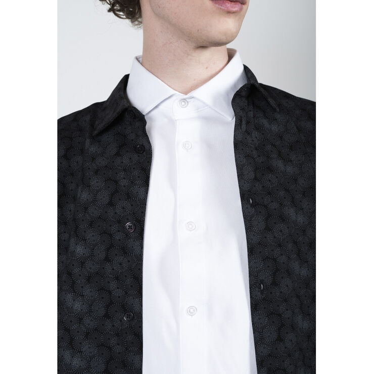 Clean Cut Copenhagen Clean Formal AOP Stretch Shirt LS Col