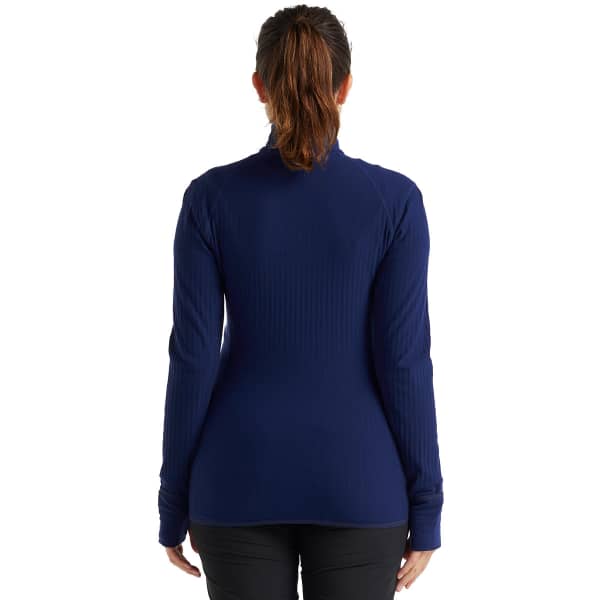 Veste polaire randonnée ICEBREAKER W DESCENDER LS ZIP ROYAL NAVY