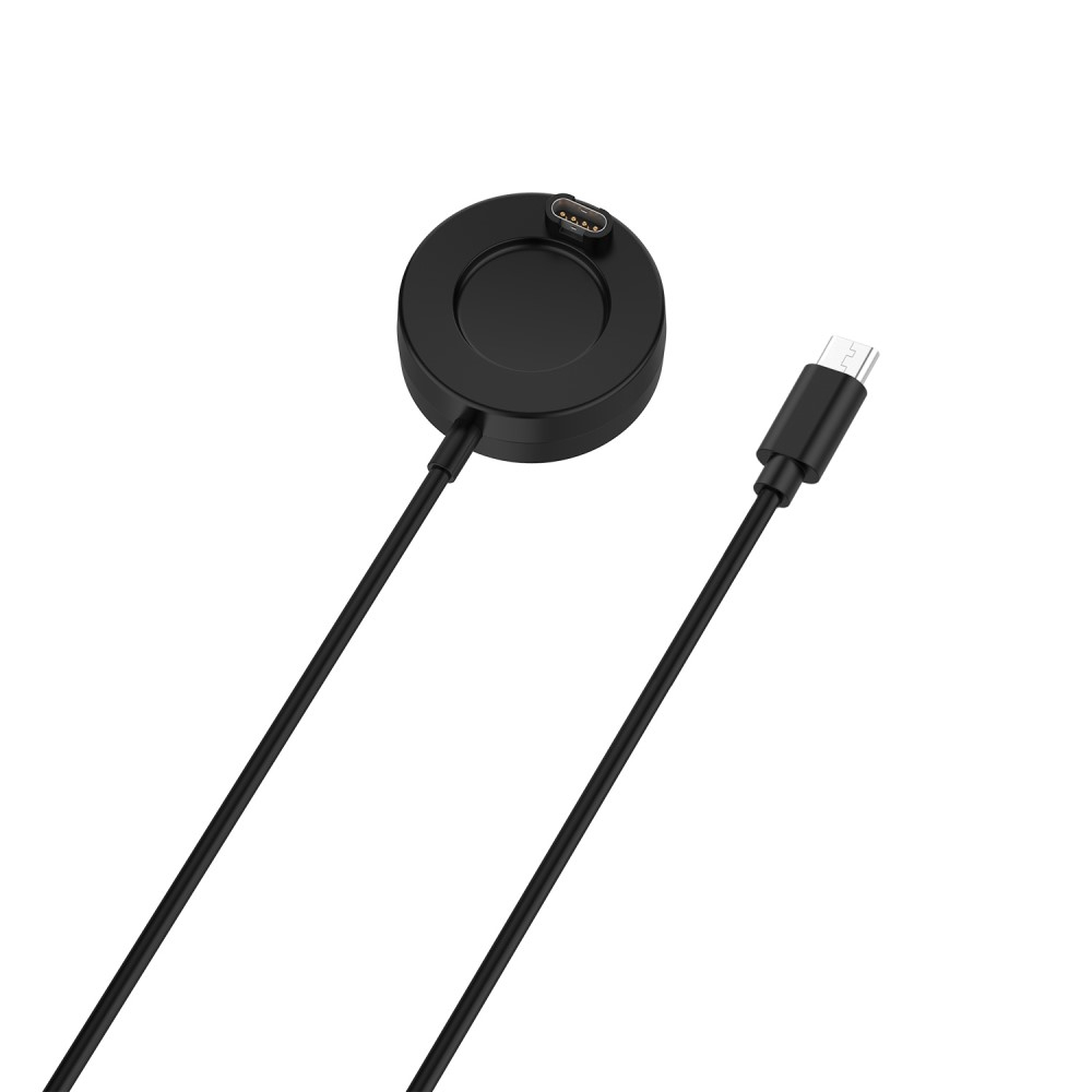(1m) Garmin Forerunner USB C Ladekabel Ladegerät Runde Clip Dockingstation - Schwarz