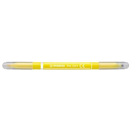 Filzstift und Fineliner in einem - STABILO Trio 2 in 1 - gelb