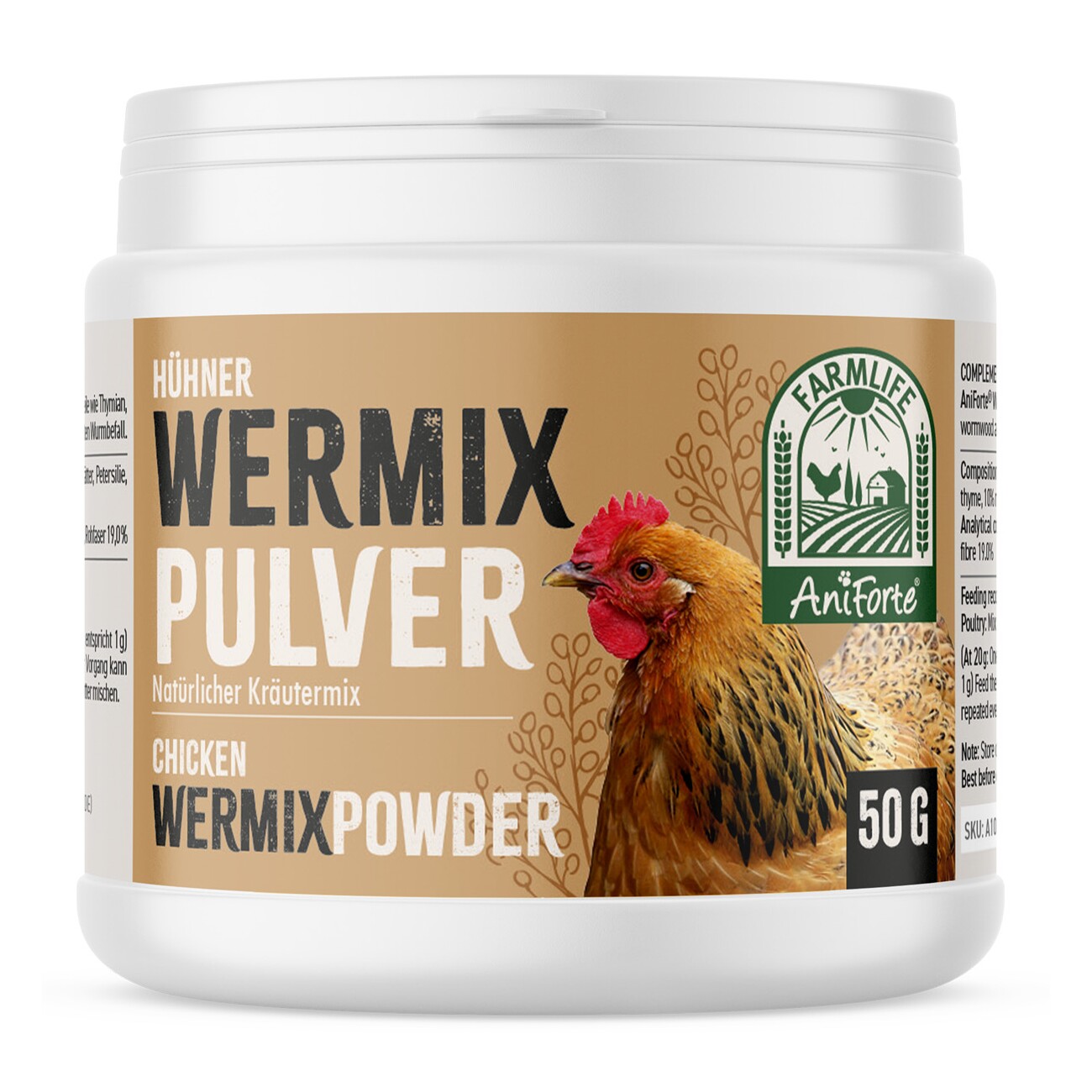 AniForte Wermix für Hühner & Co 50g