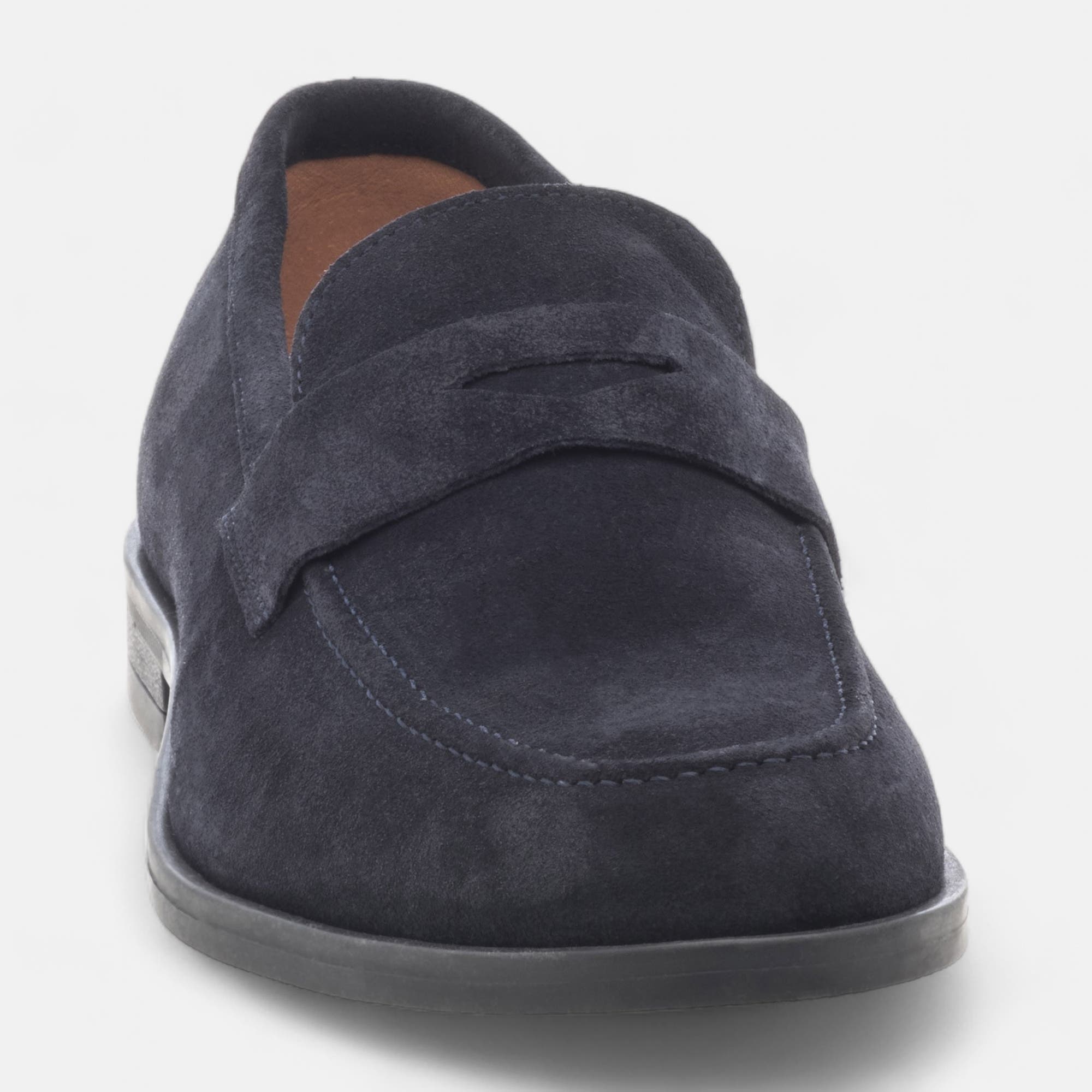 Mocassins Homme en cuir bleu marine