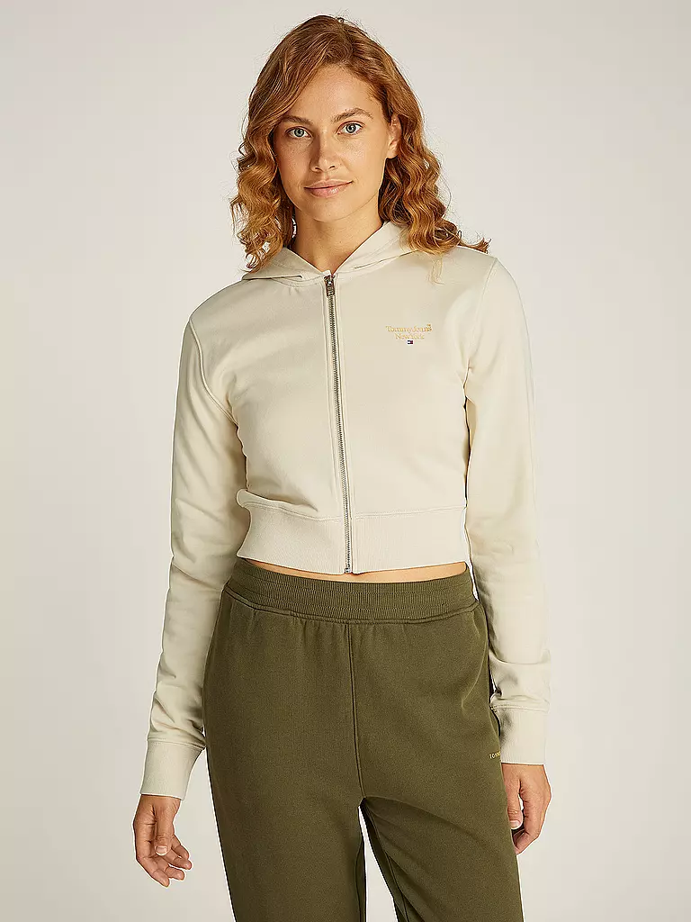 TOMMY JEANS Sweatjacke creme