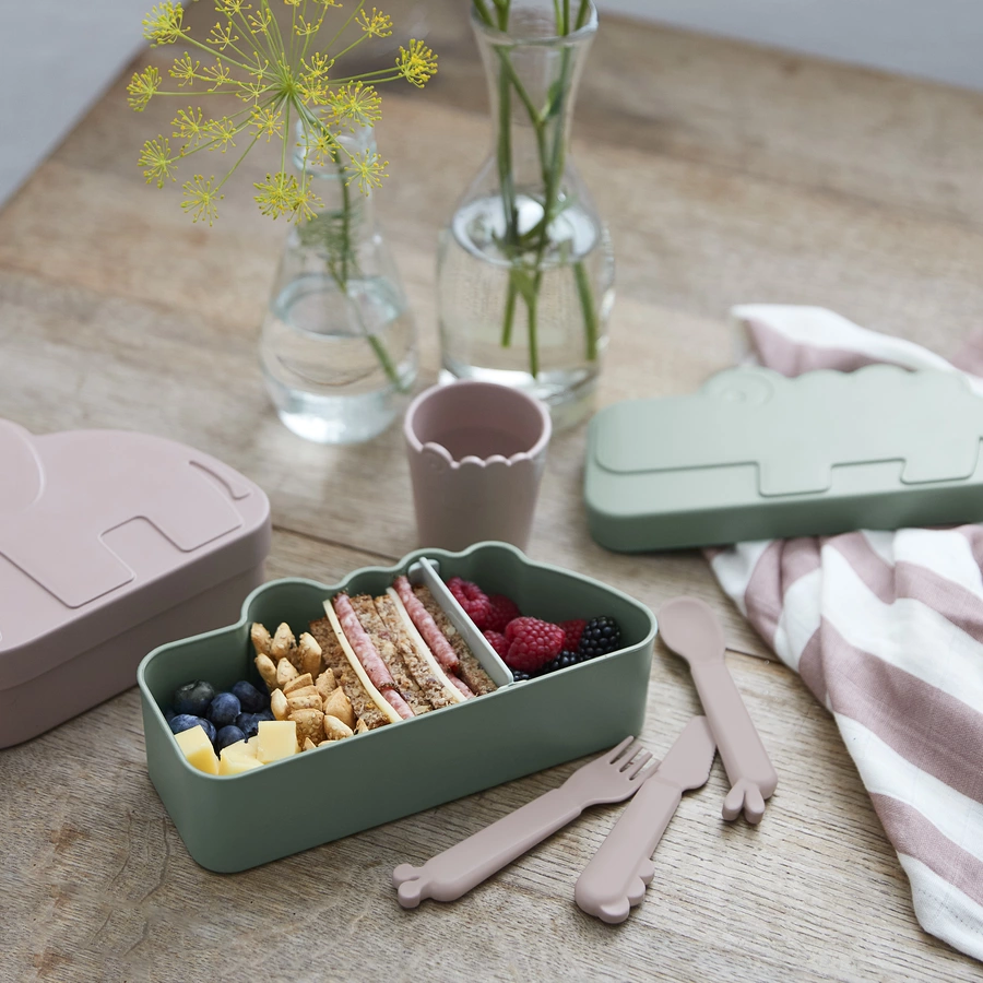 Done by Deer™ Frühstücksbox Kiddish, Croco Grün