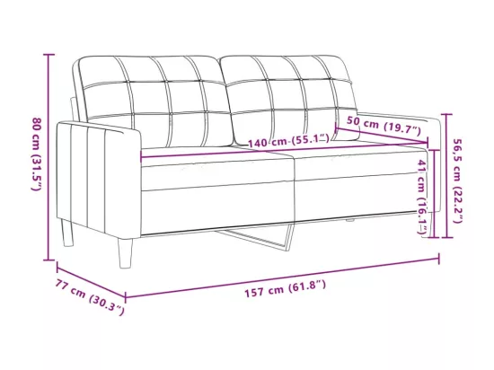 Ensemble de canapés 3 pcs avec repose-pied crème tissu