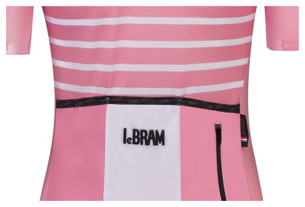 Maillot Manches Courtes Femme LeBram Ventoux Saumon Coupe Ajustée