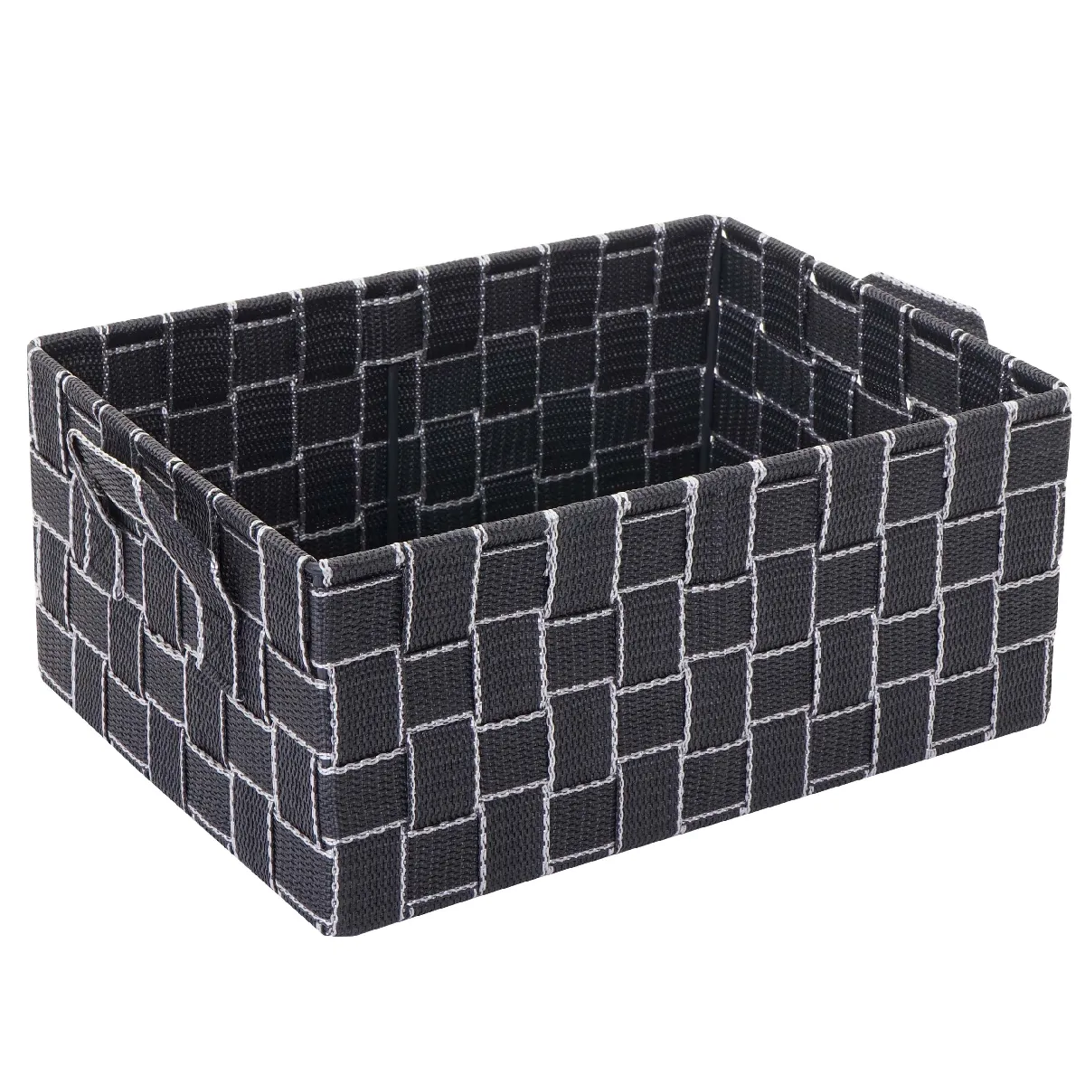 Decoshop26 Ensemble de 4 Paniers Gris Foncé