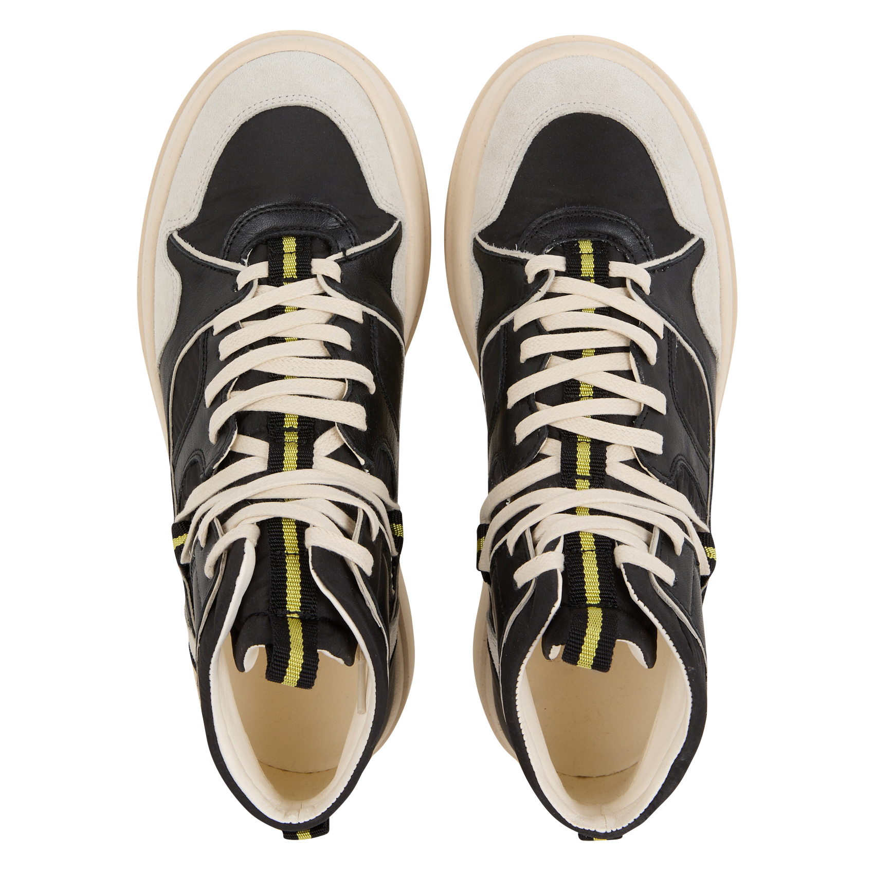 Baskets montantes en cuir | Noir