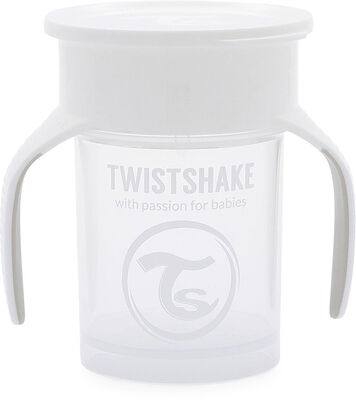 Twistshake Treningskopp 360, White