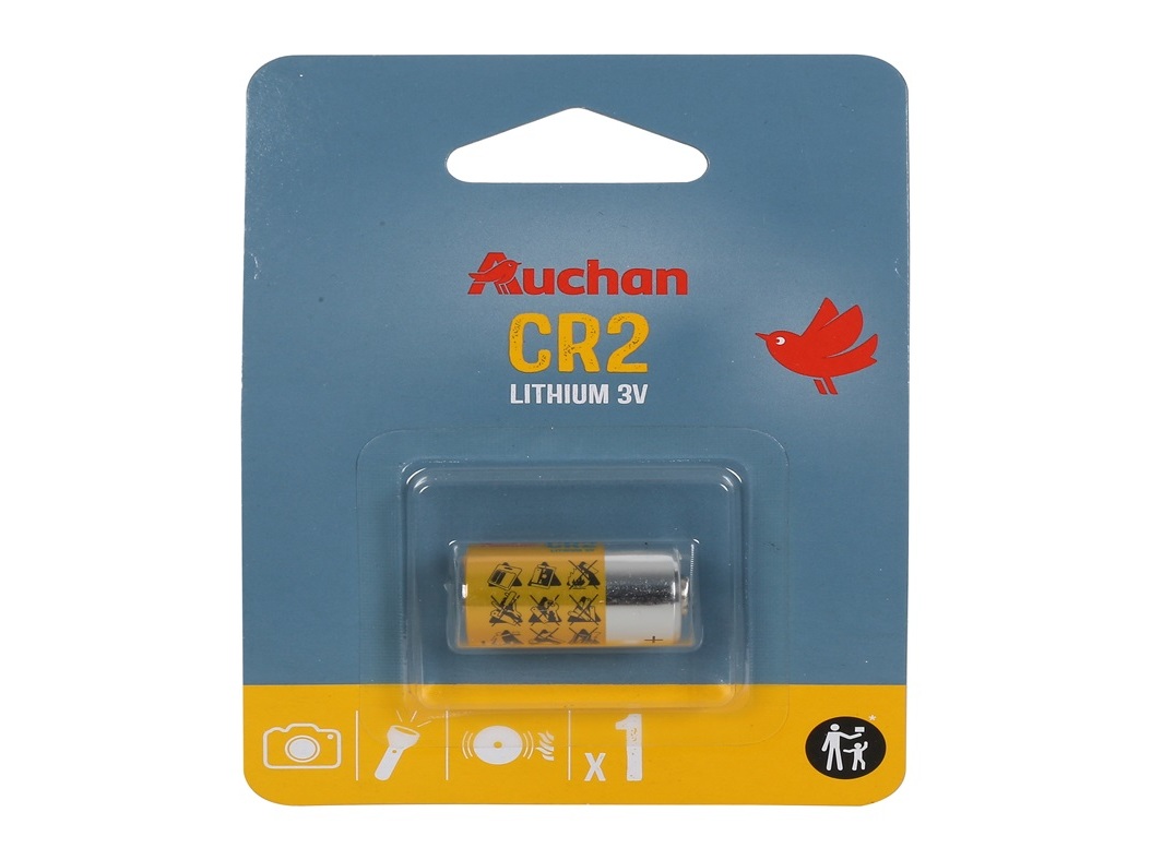 PILHA LITIUM AUCHAN PREMIUM CR2 BY1
