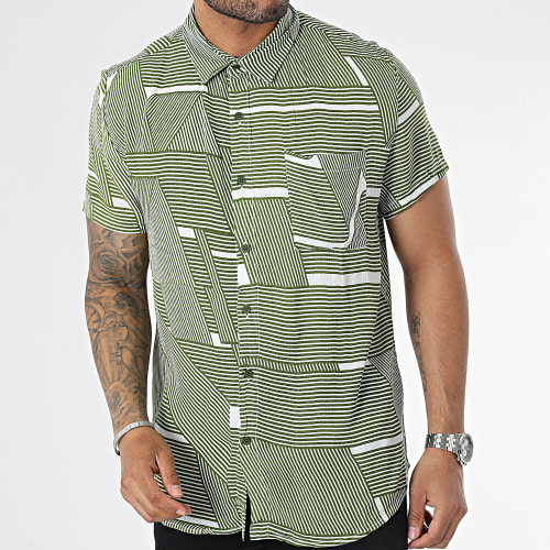 Chemise Manches Courtes Vert