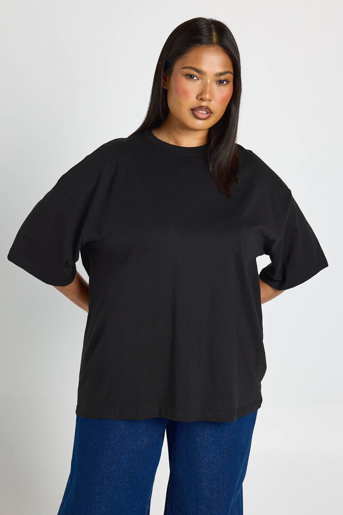 boohoo T-shirt Oversize Basique Grande Taille