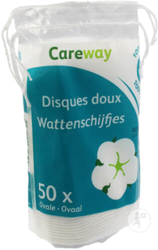 Careway Disques Doux Ovale 50 Pièces