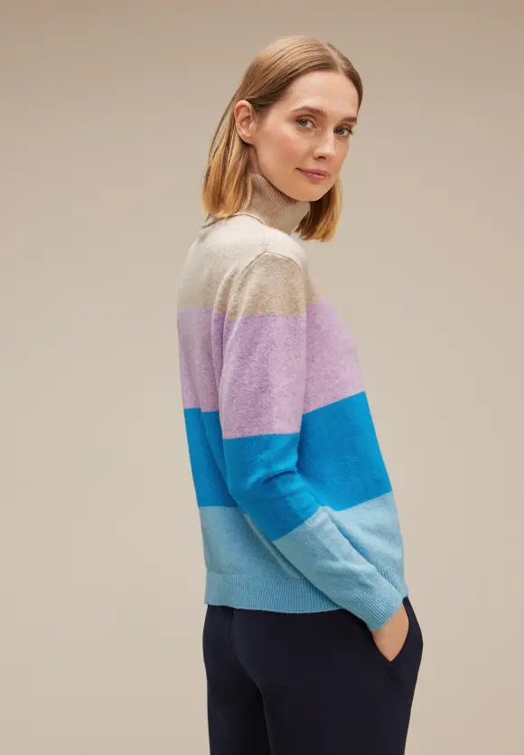 Blockstreifen Pullover - spring sand melange