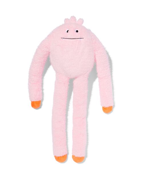 grand monstre en peluche rose