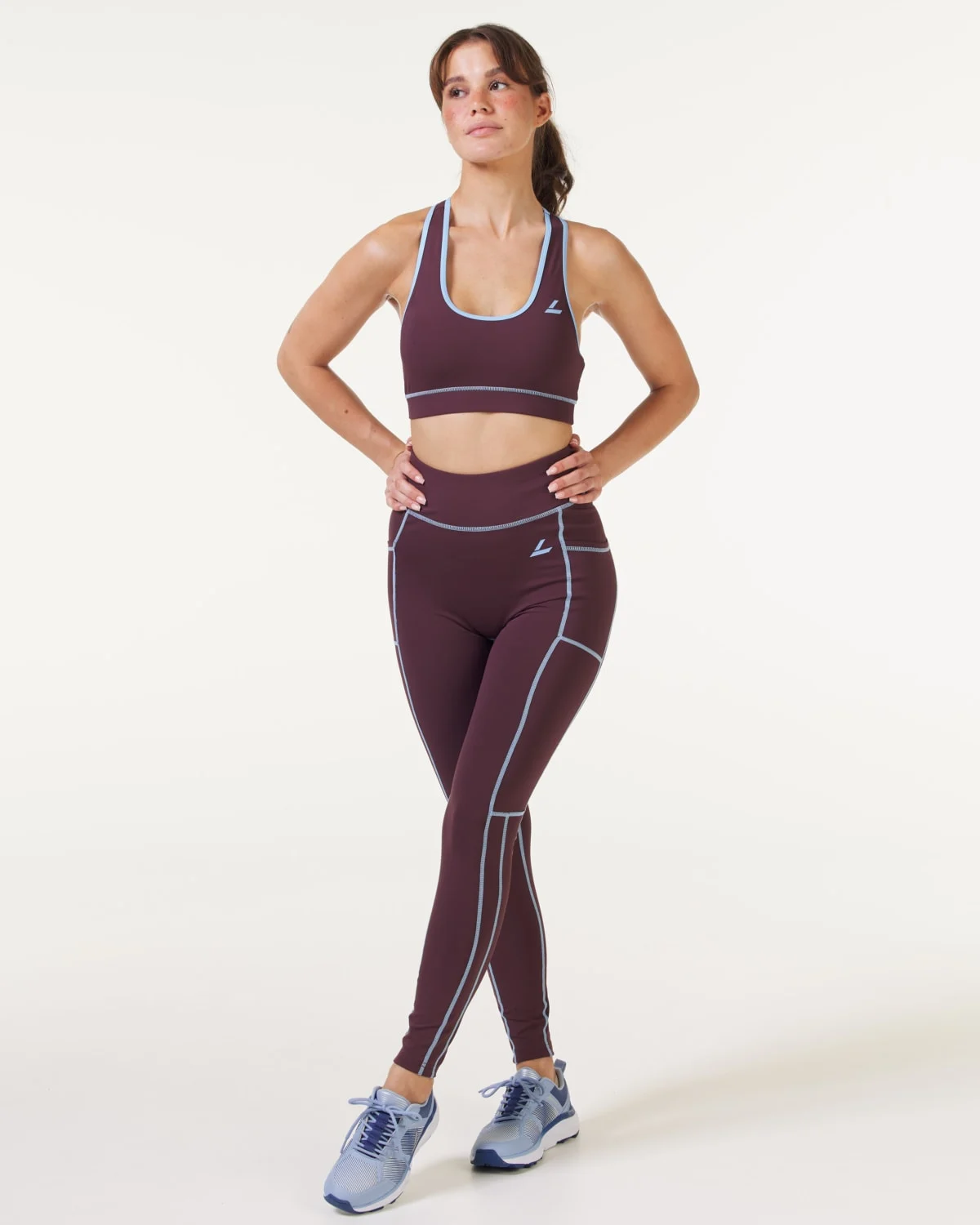 LEVITY Contrast Pocket Tights Red Fudge