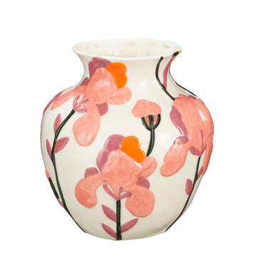 Desi vaas roze - h23,5xd21cm
