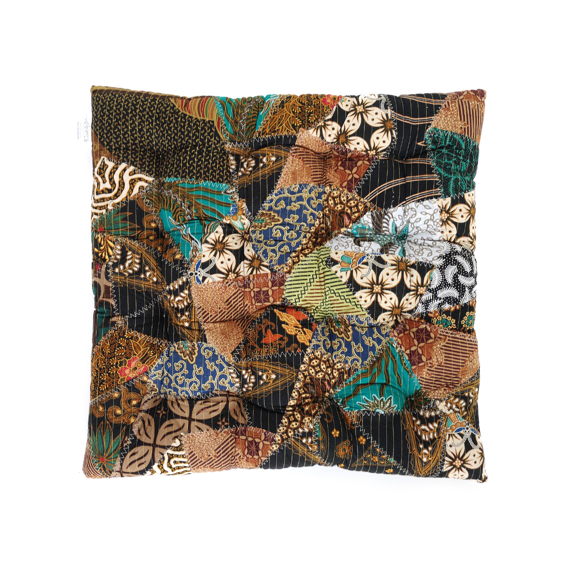 Patchwork Sitzkissen, multicolor, L 65 cm, B 65 cm, H 7 cm von fischer's lagerhaus
