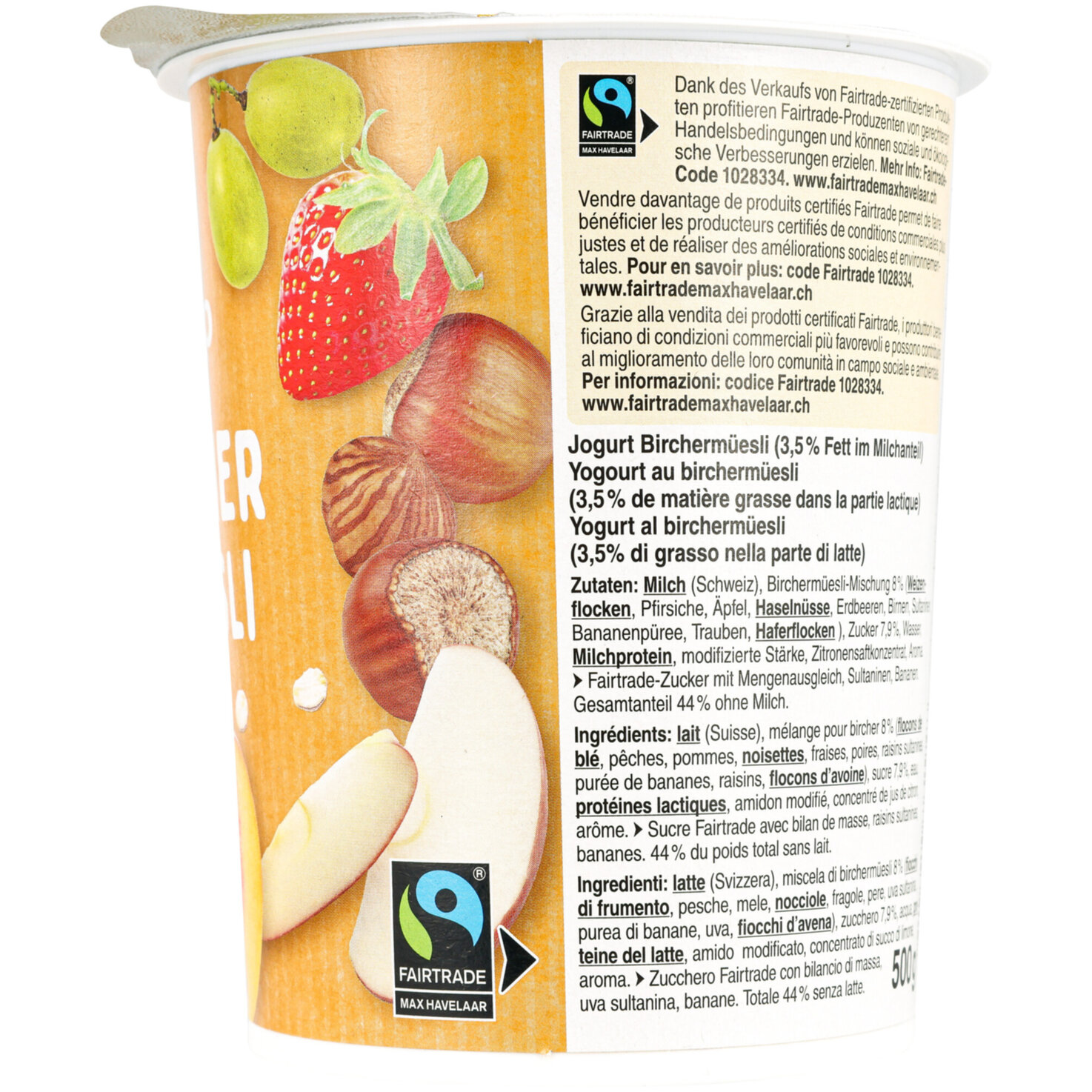 Fairtrade Joghurt Birchermüesli
