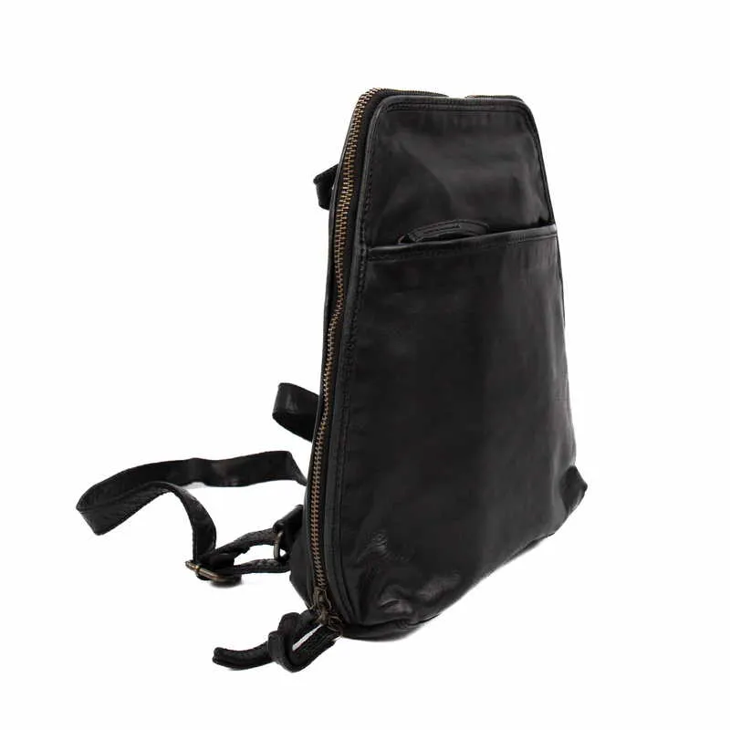 BEAR DESIGN Rucksack Schwarz Leder