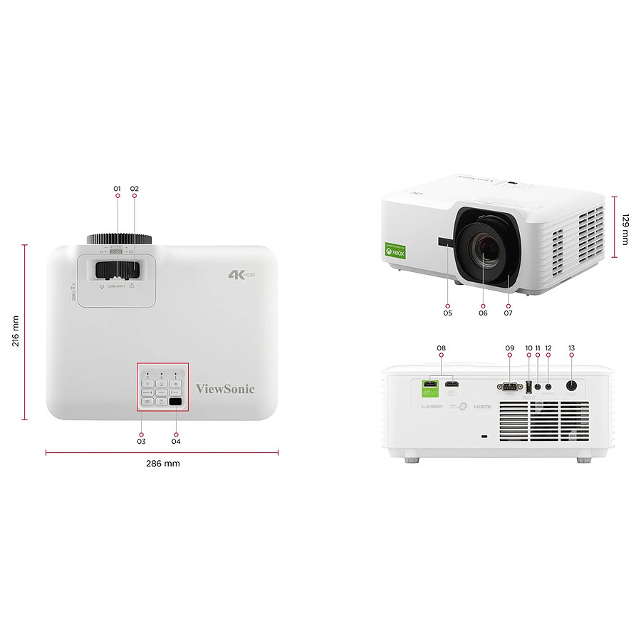 ViewSonic LS710-4KE - DLP Laser 4K UHD - 3500 Lumens