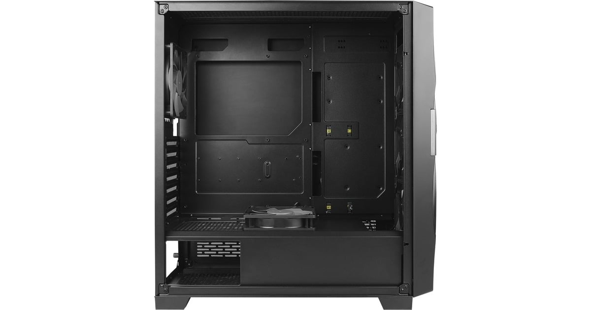 AntecDF700 FLUX midi tower behuizing  (Zwart | 2x USB-A | RGB | Tempered Glass)