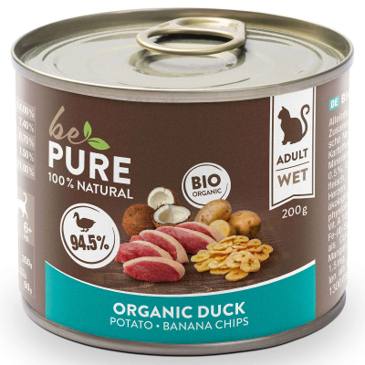bePure Nassfutter Bio Ente mit Kartoffel & Bananenchips