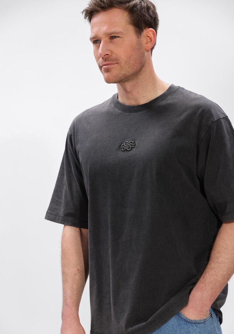 grijze filling pieces t-shirt t-shirt boxy embroidered