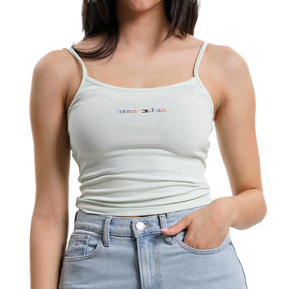 Tommy Hilfiger Top Vert Femme Tommy Hilfiger Tjw Bby Color Linear
