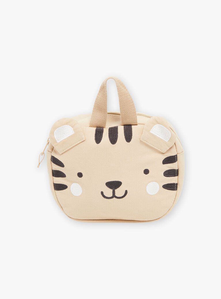 Sac à dos beige avec oreilles 3D
