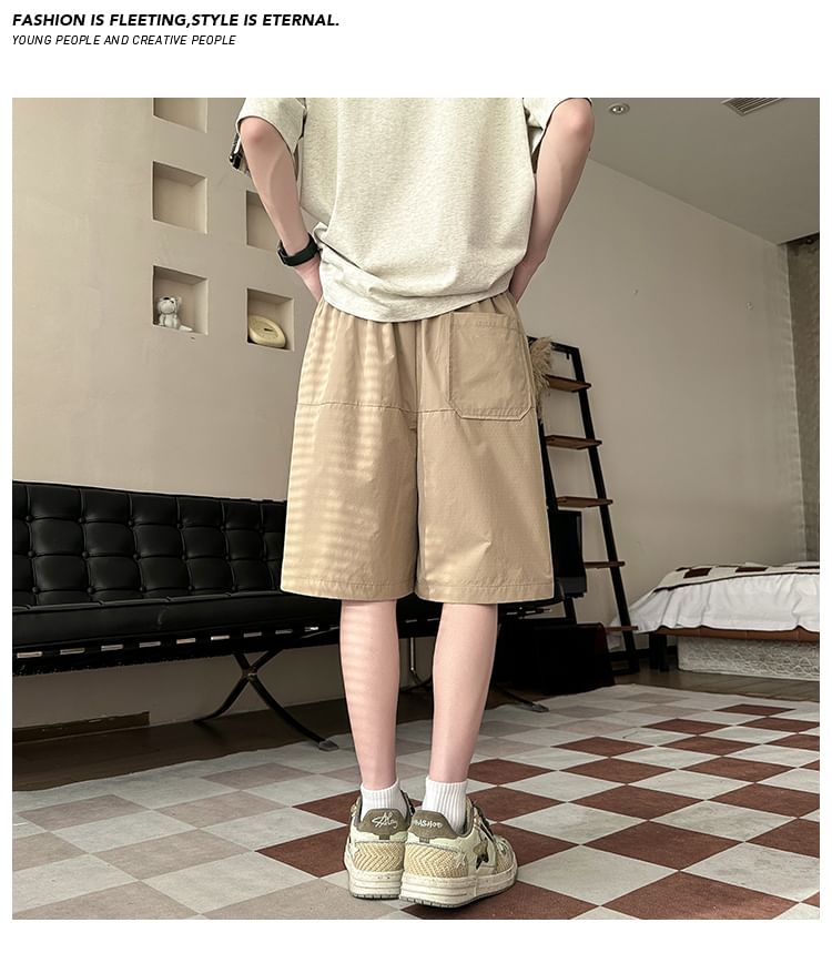 emeisa - Effen short met middelhoge taille