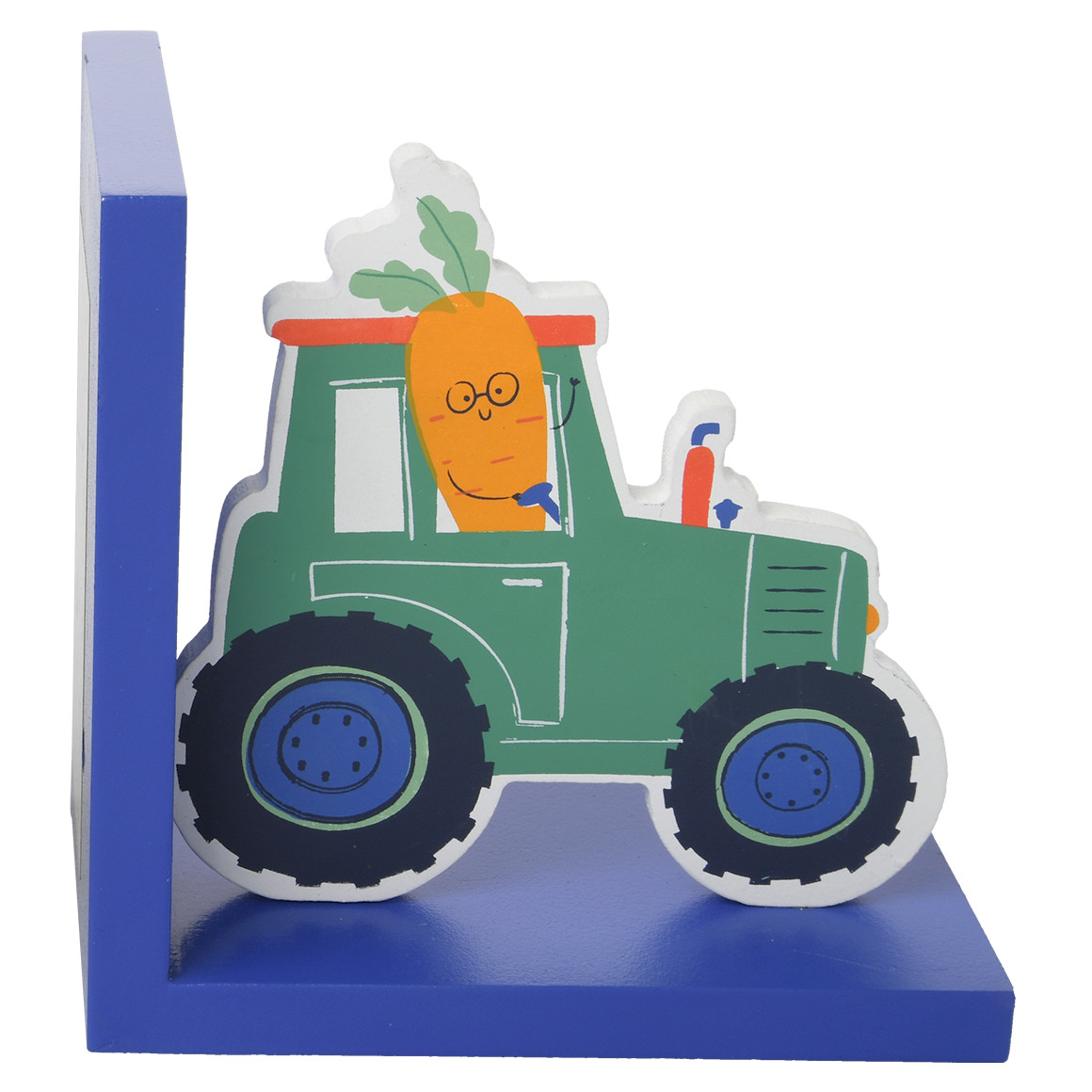 Topolino 2er Set Buchstützen mit Traktor-Motiven dunkelblau / bunt