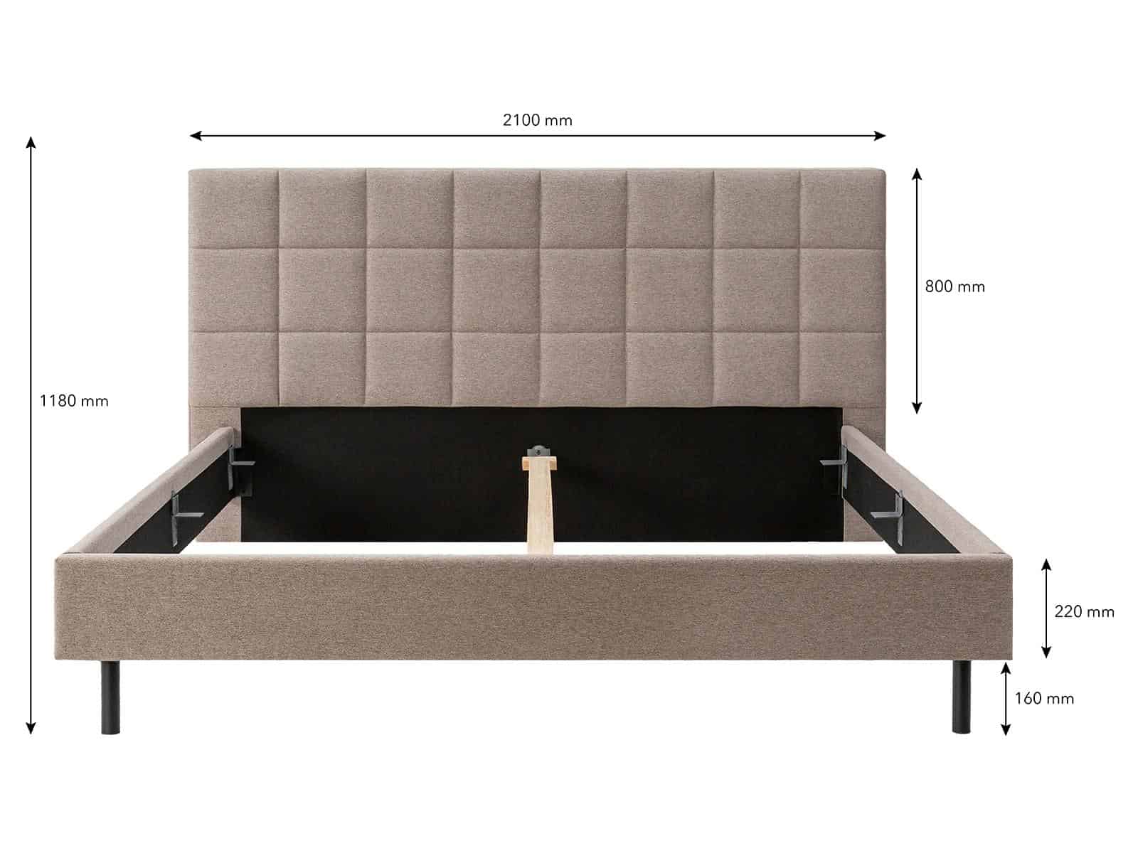 Nisco Cube Polsterbett - 180x200cm