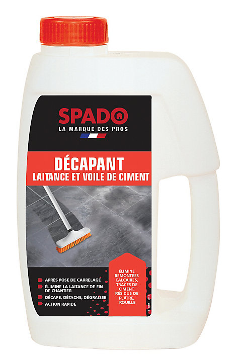 Décapant laitance et voile de ciment Spado professionnel 1L