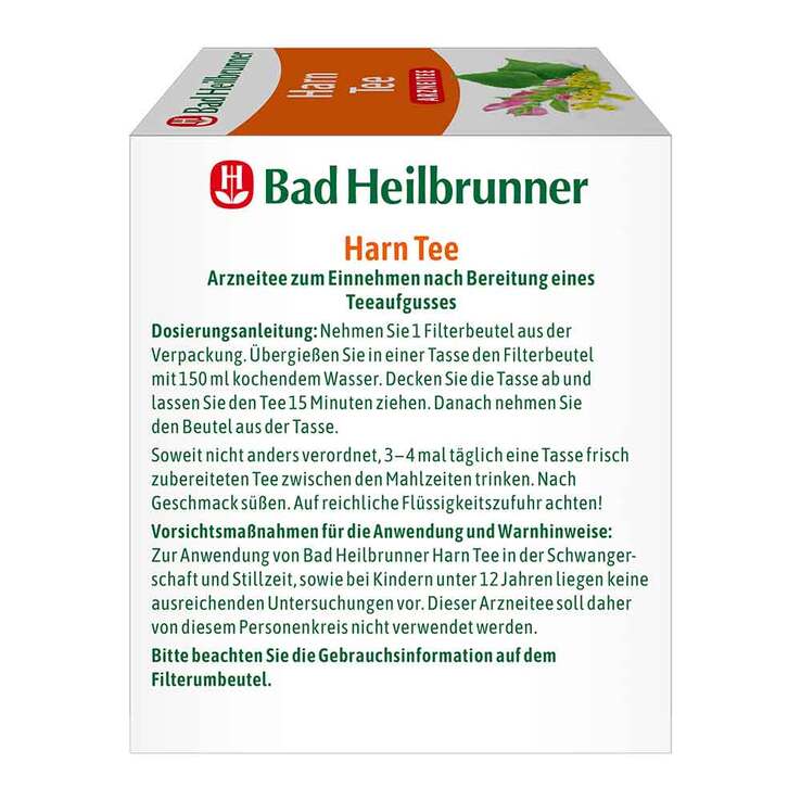 Bad Heilbrunner Tee Harntee Filterbeutel, 8X2.0 g