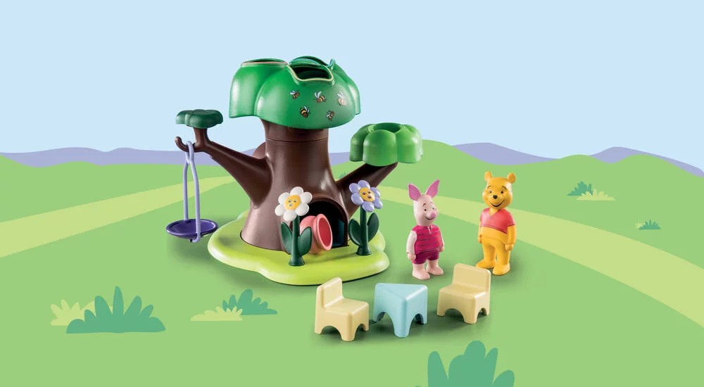 WINNIE ET PORCINET AVEC CABANE - 71316