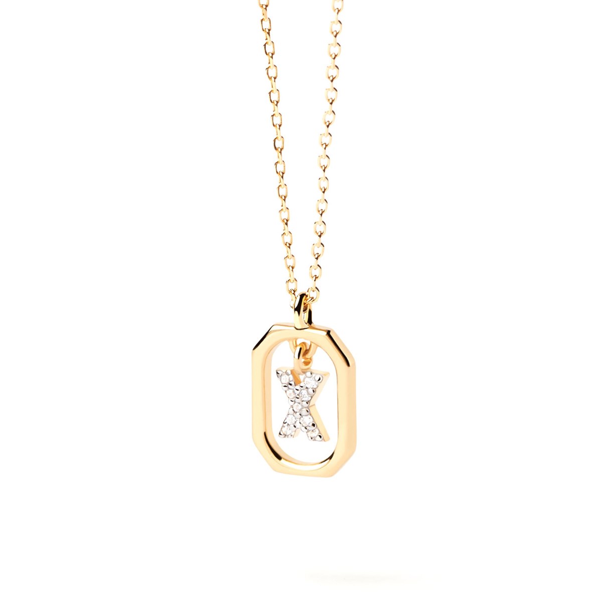 Collier Pdpaola Lettre X Mini doré