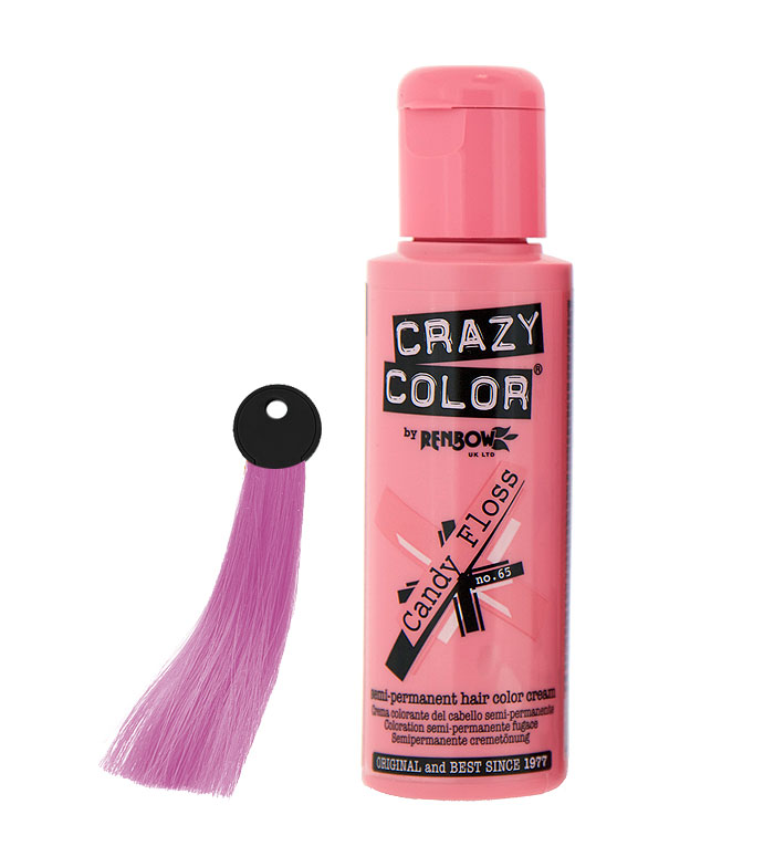 CRAZY COLOR Nº 65 - Creme de coloração de cabelo - Candy Floss 100ml