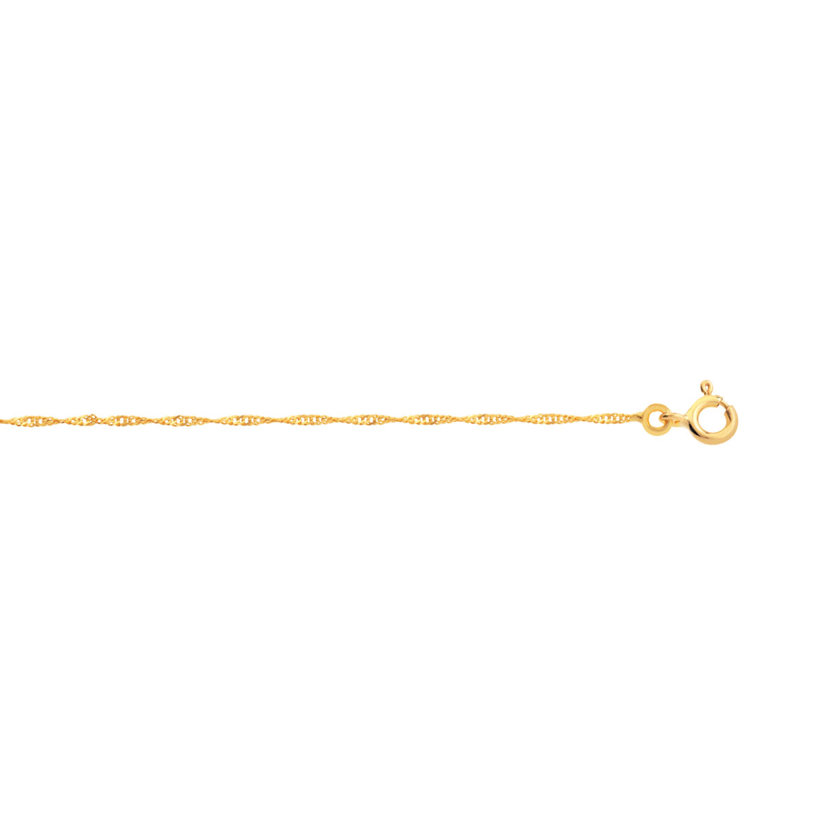 Chaîne or 750 jaune maille torsadée 50 cm