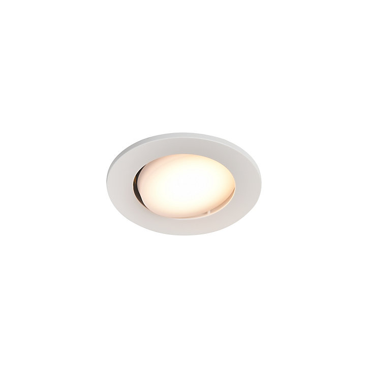 Spot encastrable Quimby LED intégrée blanc chaud IP20 dimmable 350lm 5.5W Ø8.5xH.5.2cm blanc GoodHome