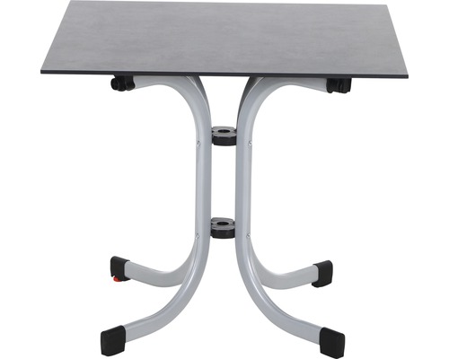 Tuintafel Sola 80x80 cm staal zilver opvouwbaar