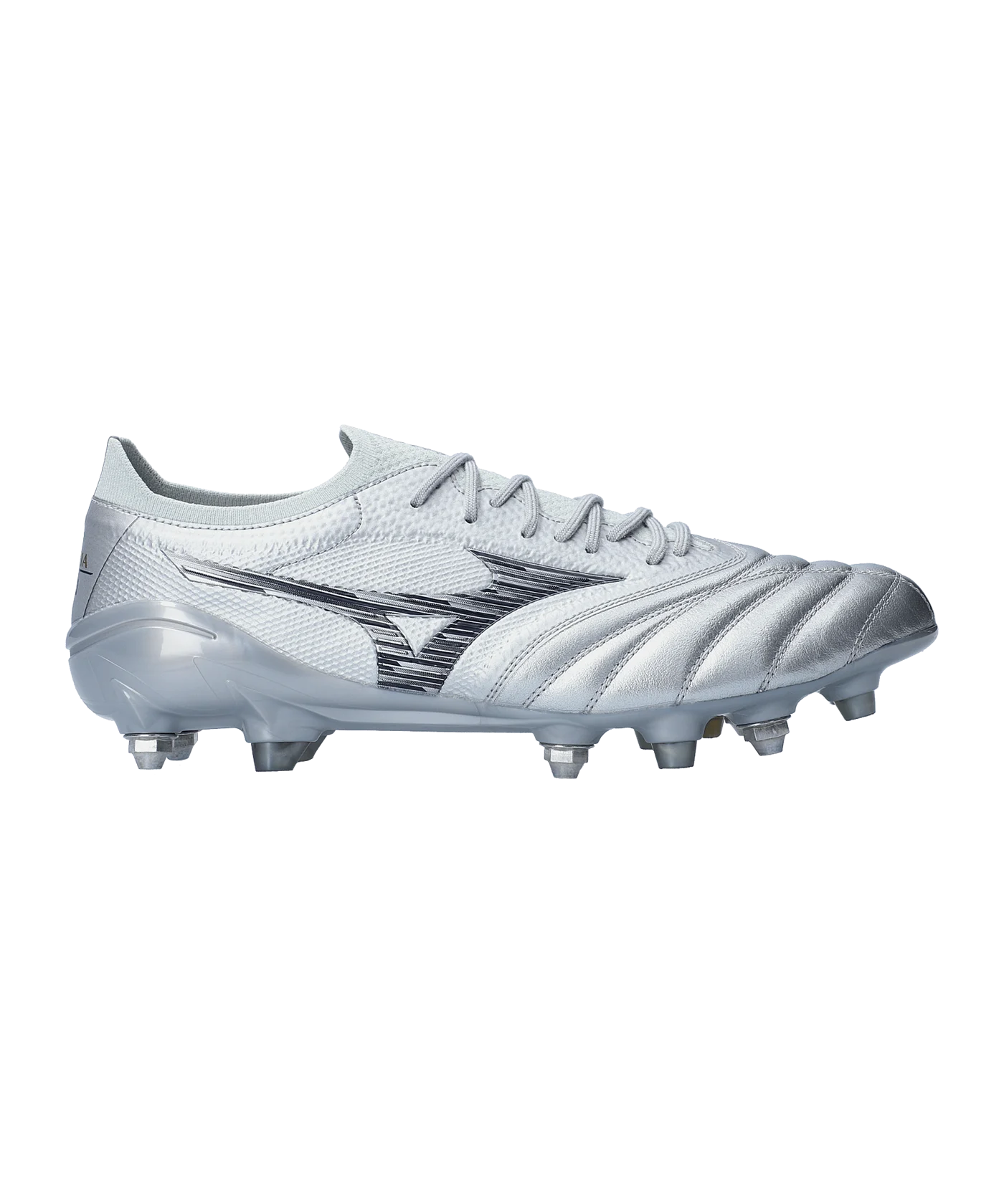 Mizuno Morelia Neo Beta Made in Japan Mix SG Platinum Silver Silber F04