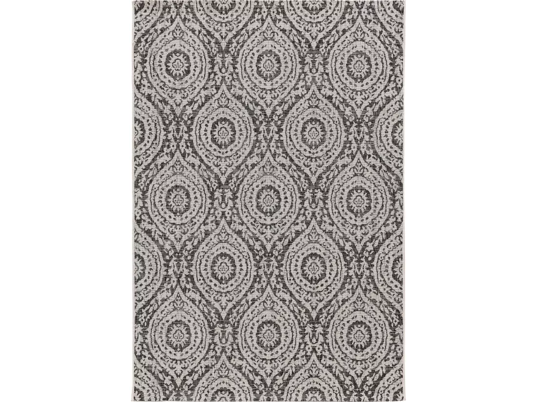 Tapis d'extérieur & intérieur Cleo Blanc & Noir 80x150 cm