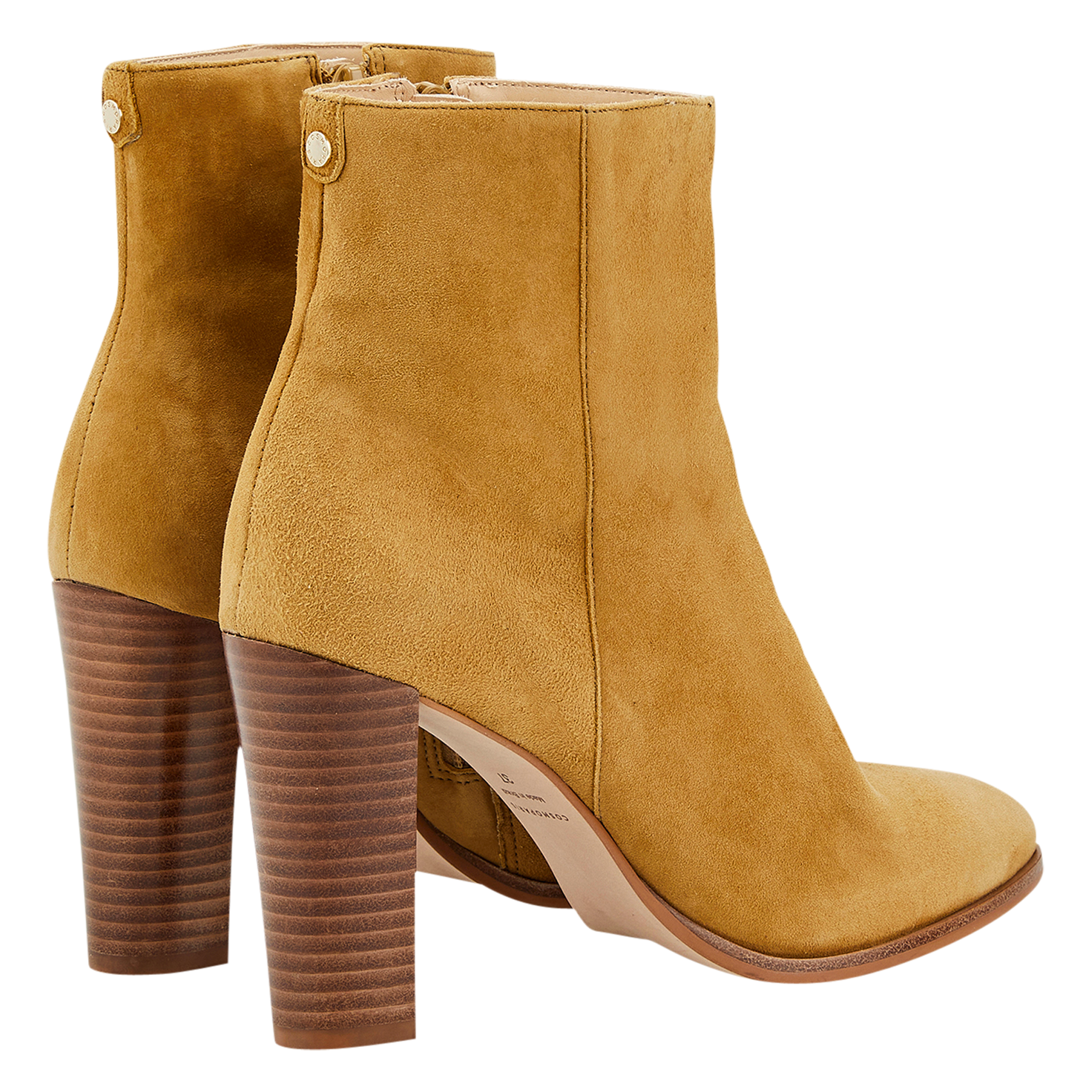 WALIMAS - Bottines à talons en cuir velours | Vert