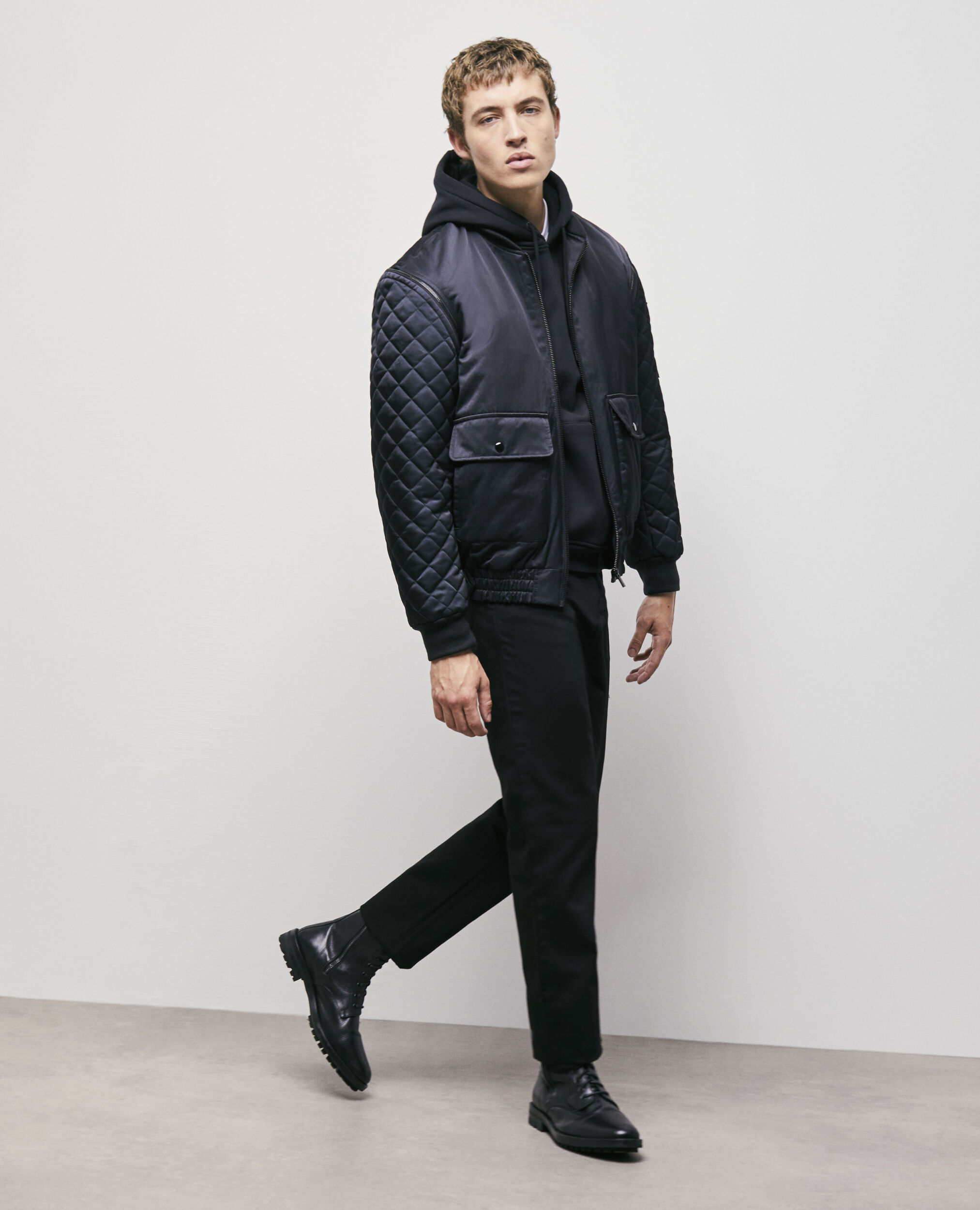 Bomber manches amovibles noir