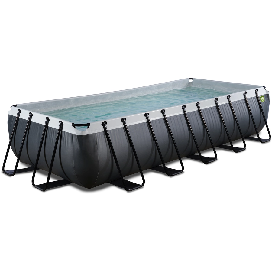 EXIT Black Leather Pool 540x250x100cm mit Sandfilterpumpe - schwarz